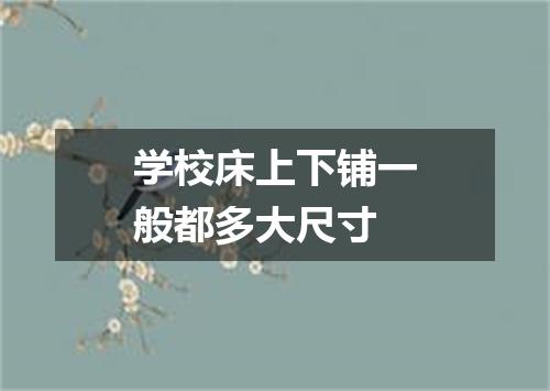 学校床上下铺一般都多大尺寸