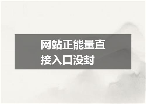 网站正能量直接入口没封