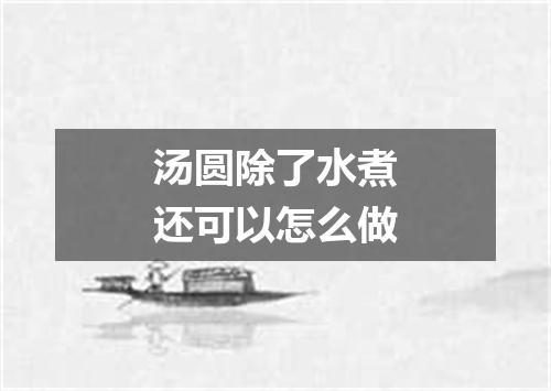 汤圆除了水煮还可以怎么做