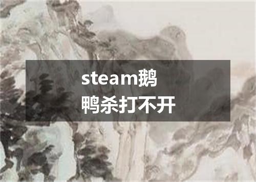steam鹅鸭杀打不开