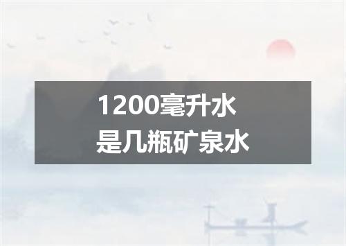 1200毫升水是几瓶矿泉水