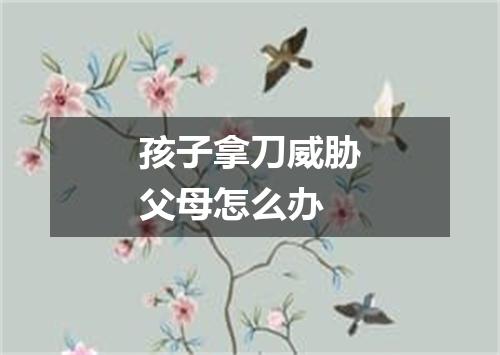 孩子拿刀威胁父母怎么办