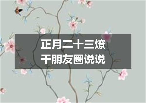 正月二十三燎干朋友圈说说