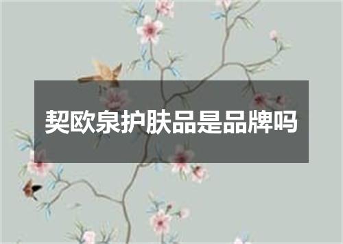 契欧泉护肤品是品牌吗