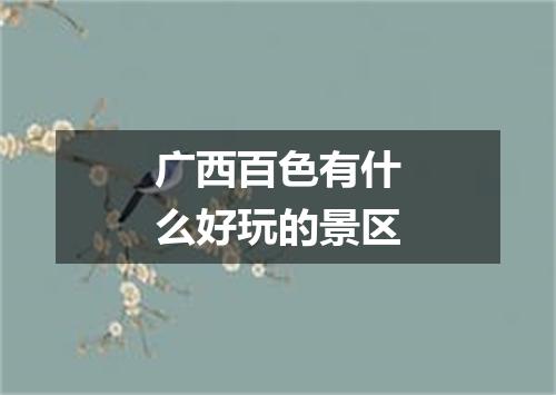 广西百色有什么好玩的景区