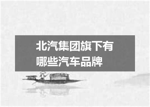 北汽集团旗下有哪些汽车品牌
