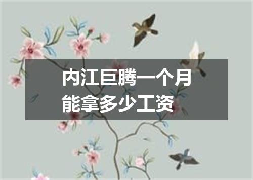 内江巨腾一个月能拿多少工资