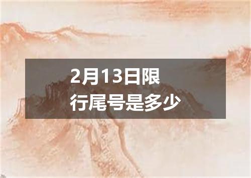 2月13日限行尾号是多少