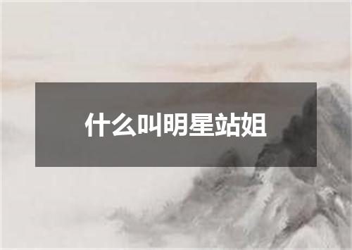 什么叫明星站姐