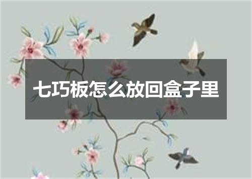 七巧板怎么放回盒子里