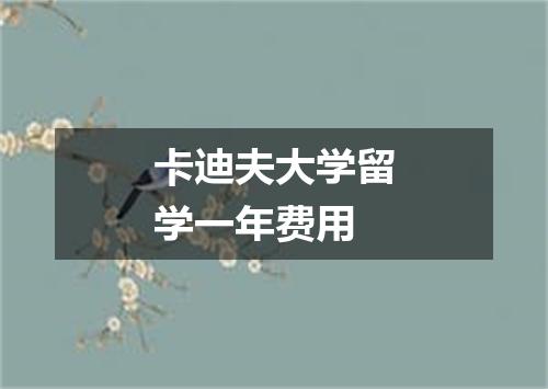 卡迪夫大学留学一年费用