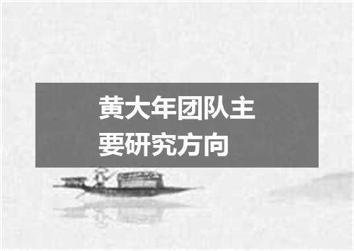 黄大年团队主要研究方向