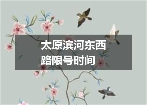 太原滨河东西路限号时间