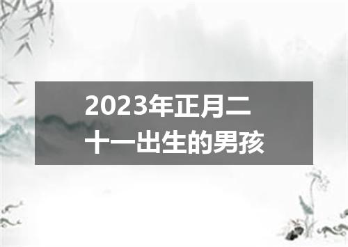 2023年正月二十一出生的男孩
