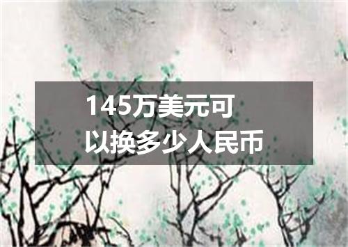 145万美元可以换多少人民币