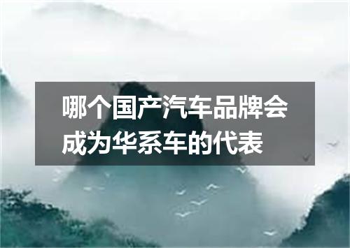 哪个国产汽车品牌会成为华系车的代表