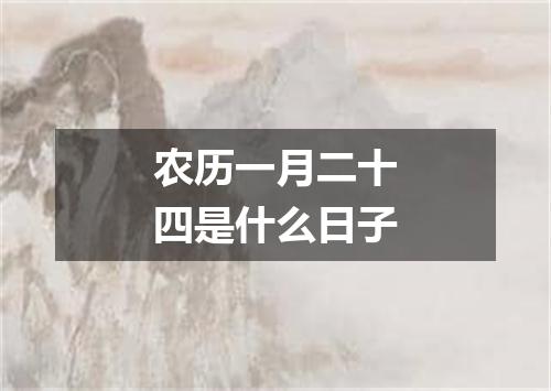 农历一月二十四是什么日子