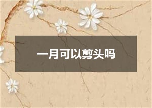 一月可以剪头吗