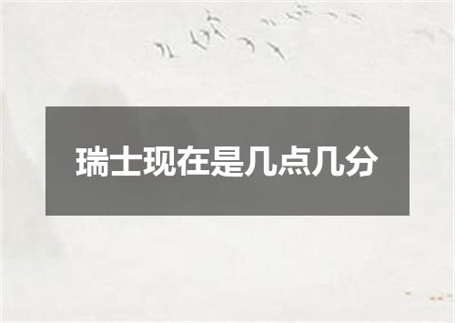 瑞士现在是几点几分