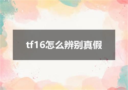tf16怎么辨别真假