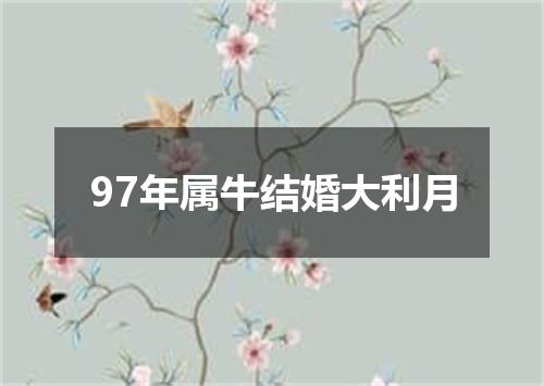 97年属牛结婚大利月