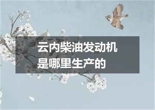云内柴油发动机是哪里生产的