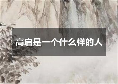 高启是一个什么样的人