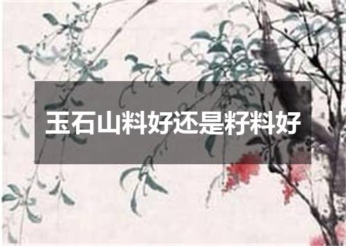 玉石山料好还是籽料好