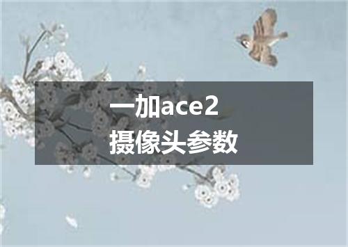 一加ace2摄像头参数