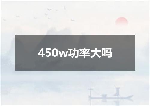 450w功率大吗