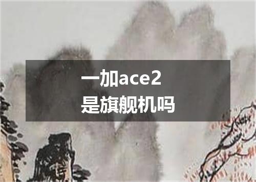 一加ace2是旗舰机吗
