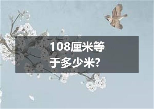 108厘米等于多少米?