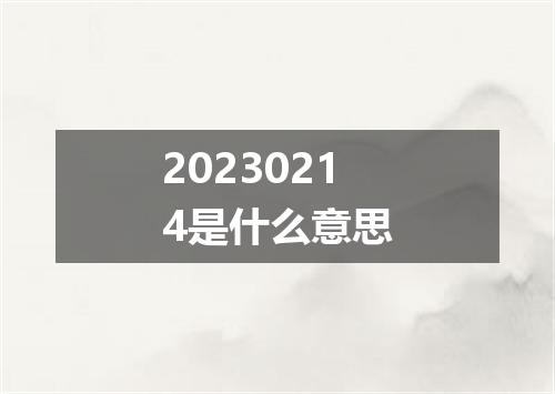 20230214是什么意思