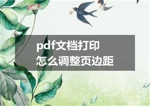 pdf文档打印怎么调整页边距