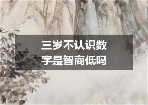 三岁不认识数字是智商低吗