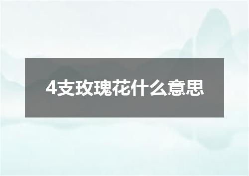 4支玫瑰花什么意思