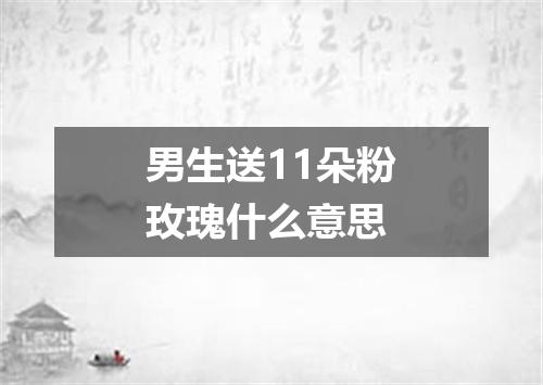 男生送11朵粉玫瑰什么意思