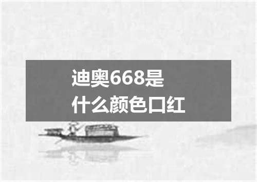 迪奥668是什么颜色口红