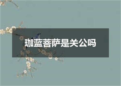 珈蓝菩萨是关公吗