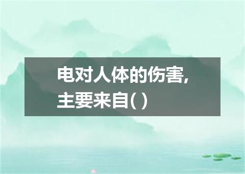 电对人体的伤害,主要来自( )