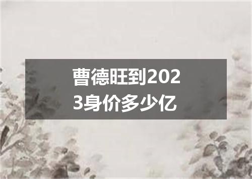 曹德旺到2023身价多少亿