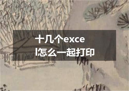 十几个excel怎么一起打印