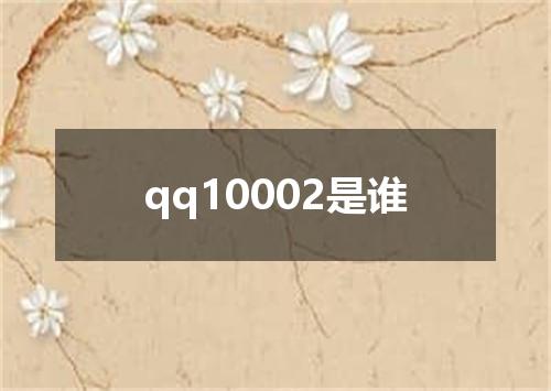 qq10002是谁