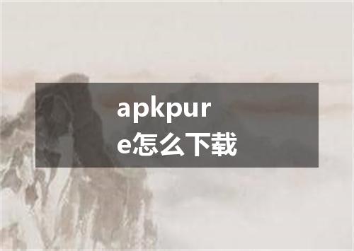 apkpure怎么下载