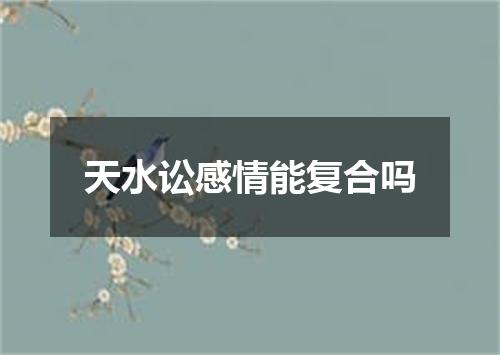 天水讼感情能复合吗