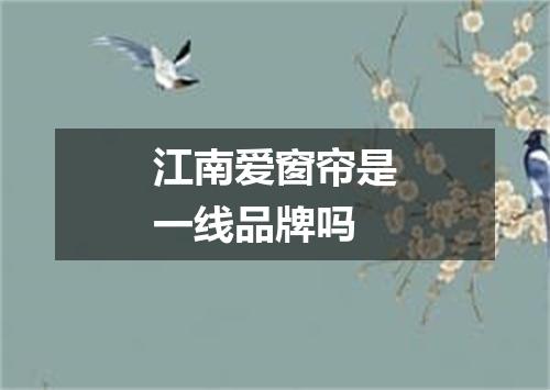 江南爱窗帘是一线品牌吗