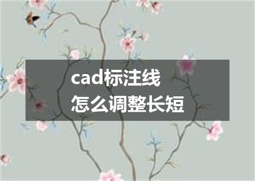 cad标注线怎么调整长短