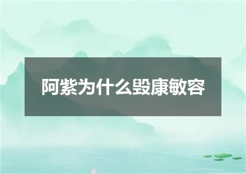 阿紫为什么毁康敏容