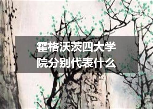 霍格沃茨四大学院分别代表什么