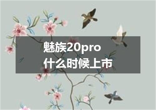 魅族20pro什么时候上市
